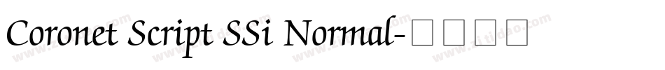 Coronet Script SSi Normal字体转换